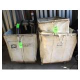 (4) Laundry Carts, Some Wear