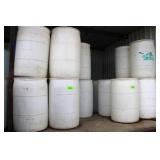 (15) 55 Gal Barrels w/Tops, White & Blue