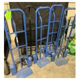 (5) Hand Trucks, All Need Wheels Replaced