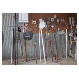 Assort. Lot; Large Bar Clamps, Hand Tools,