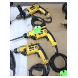 (3) DeWalt Corded 1/2" Drills