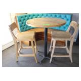 Wooden Cocktail Table 34" Dia. x 42"H w/(2)