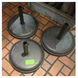 (3) Heavy Duty Umbrella Stands