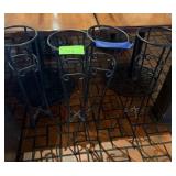 (4) Metal Pot Stands