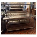72" Stainless Steel Prep Table w/Over Shelf