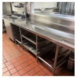Stainless Beverage Station, Approx 71" x 32" x 3