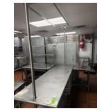 Stainless Table with Pot Rack