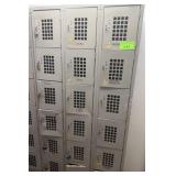 18-Compartment Locker Unit, (6) Tier x (3) Wide