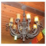 Custom  Wrought Iron Chandelier, 10 Lights