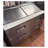 True 4-Drawer Refrigerated Sandwich Prep Station