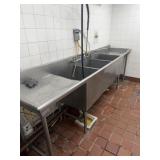Large 3-Compartment Sink w/Pot Rack