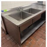 2-Compartment Sink w/Right-Hand Work Table