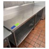 Stainless Steel Table, Approx. 96" x 30" x 36"H