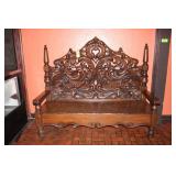 Hand-Carved Bench, Approx. 6