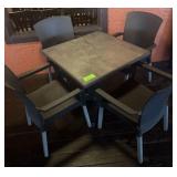 Resin Patio Table with (4) Chairs