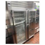 Traulson 2-Glass Door Stainless Steel Refrigerator