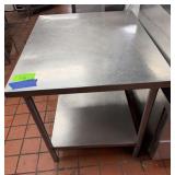 Stainless Steel Table, Approx. 36" x 30" x 33"H