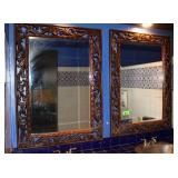 (2) Carved-Wood Framed Mirrors, Frames Approx. 33"