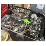 (3) Tubs of Silverware