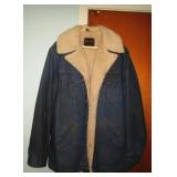 Heavy Denim Fleece Jacket Size Large