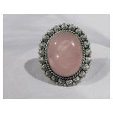 Rose Quartz Ring Sz 9