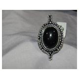 Blue Sun Stone Ring Sz 8