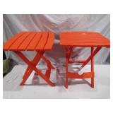 2 Plastic Camping Tables 20" T
