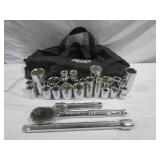 American 1/2" Drive Sockets w/ Ratchet & Extension