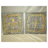 2 Pc Metal Wall Decor 16" X 16"