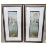 2 Pc Modern Abstract Wall Art 25" T x 13" W