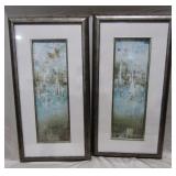 2 Pc Abstract Art 25" T x 13" W