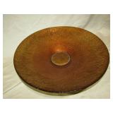 Green & Gold Glass Bowl 3 1/2" T x 16" Dia