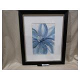Blue Floral Framed Print 23" T x 19 1/2" W