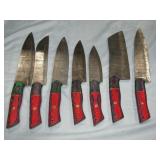 MHS Cutlery Damascus 7pc Kitchen Set Left 13"