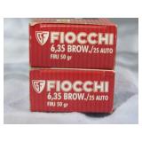 Fiocchi 6,35 Brow.25 Auto FMJ 50 Gr 50 Rounds Each