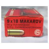 9 x 18 Makarov FMJ 50 Rounds