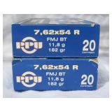 PPU 7,62x54 R FMJ BT 11,8 g 182 gr 38 Rds Total