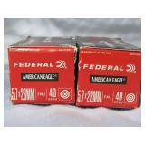 5.7 x 28mm FMJ 40 GR 50 Rounds Each