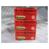 9 x 18 Makarov FMJ 50 Rounds Each