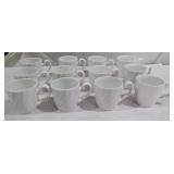 12-  White Mugs Made In England