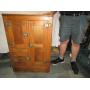 Antique 1800's Small Oak Ice Box