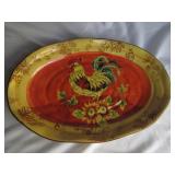 17" Rooster Ceramic Platter
