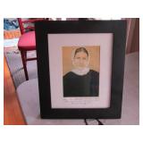 Vintage Picture Of Woman 10 1/2" x 12 1/2"