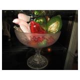 Glass Bowl w/ Glass Fruit
