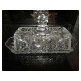 Cut Glass Butter Dish