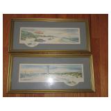 2 Beach Pictures 9 1/2" x 20 1/2"