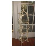 White Metal Ivy Stand 52" T