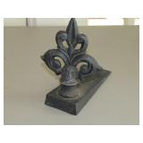 Cast Iron Fleur De Lis Door Stop 5 1/2" T