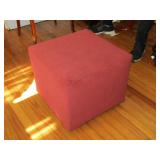 Red Ottoman 17" x 19" x 19"