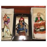 2 Polomaise Collection Glass Christmas Ornaments